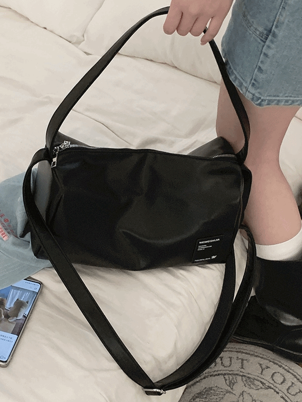 아메리카 레더 투 웨이 숄더백/크로스백/보부상 가방 (2 color)